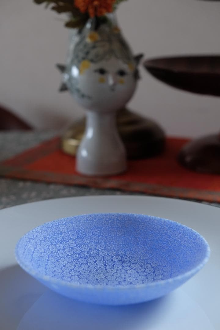 エルコーレモレッティ ベネチアンガラス ミルフィオリ プレート 作家 江波冨士子