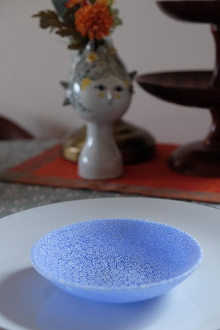 エルコーレモレッティ ベネチアンガラス ミルフィオリ プレート 作家 江波冨士子