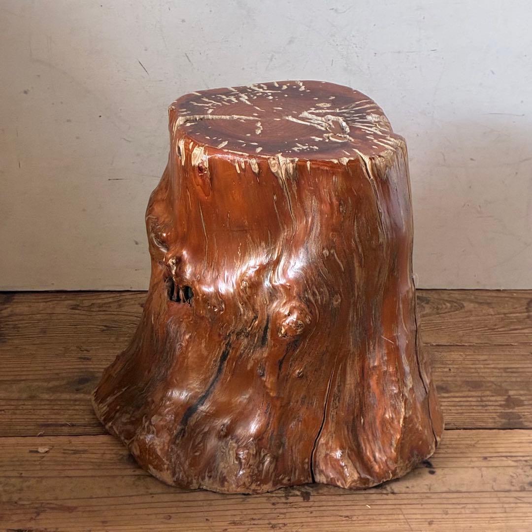 ヴィンテージ 天然木 切り株 根張り スツール プランター サイドテーブル