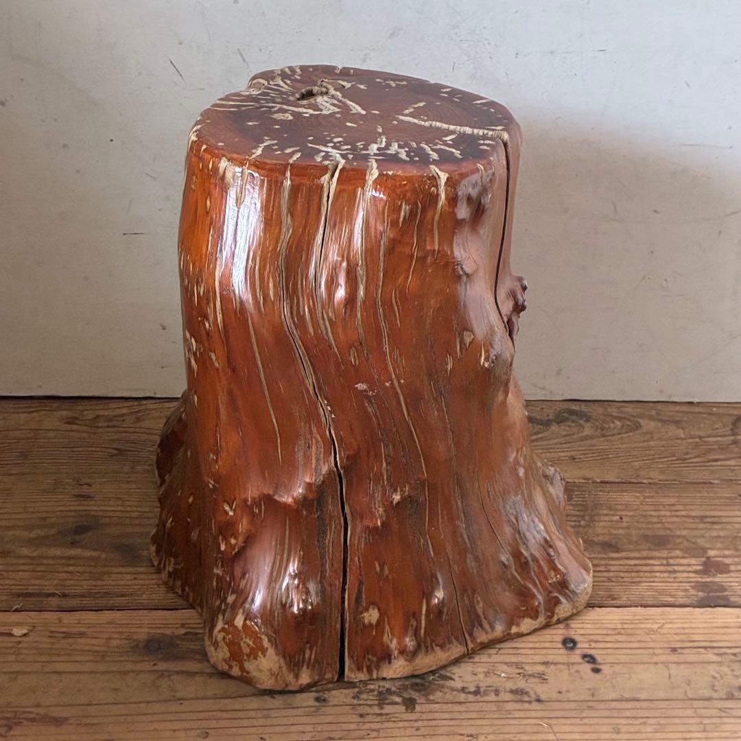 ヴィンテージ 天然木 切り株 根張り スツール プランター サイドテーブル
