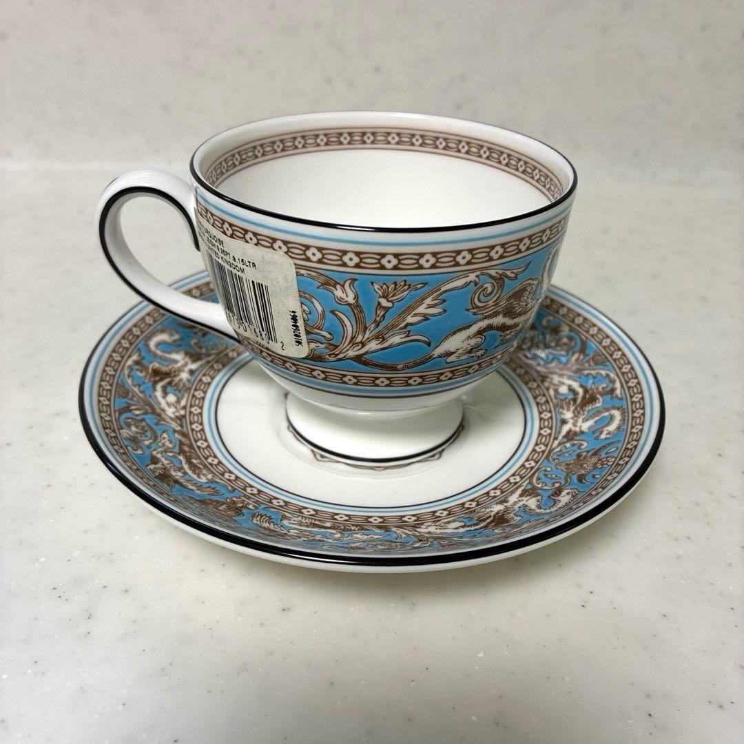 【箱付・未使用品】ウェッジウッド　フロレンティーンターコイズ　デザート７点セット