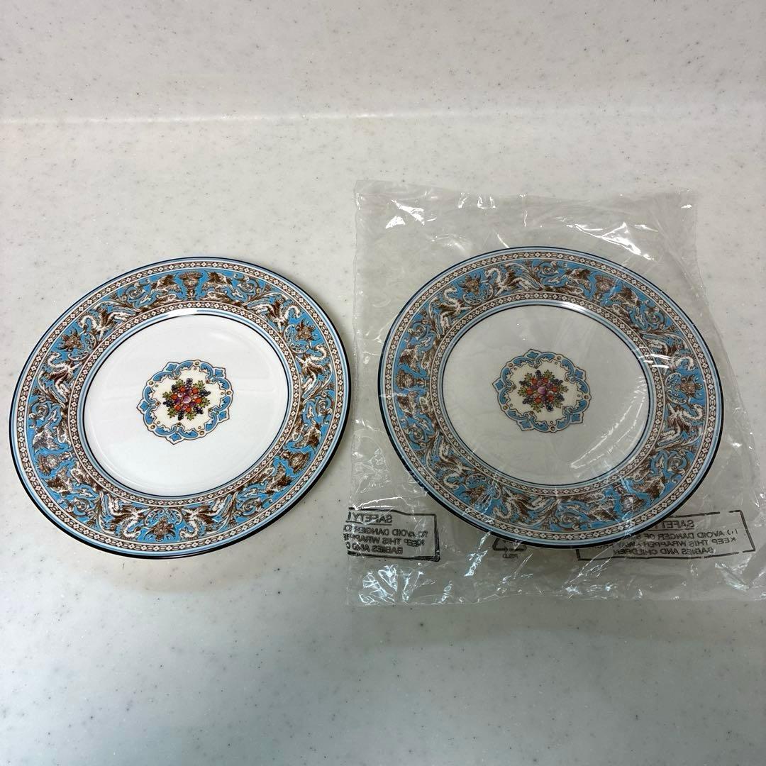 【箱付・未使用品】ウェッジウッド　フロレンティーンターコイズ　デザート７点セット