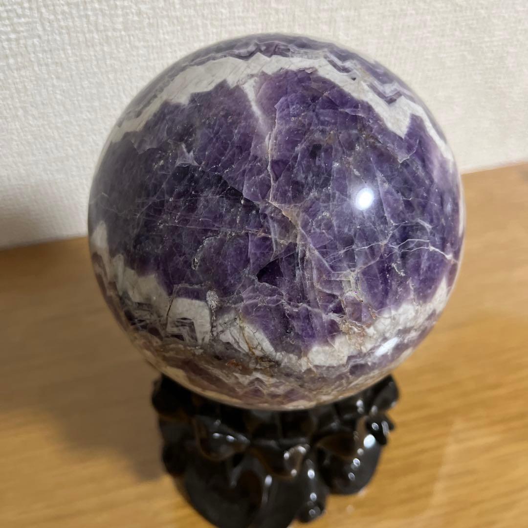 【天然石】ケープアメジスト ドリームアメジスト 丸玉 スフィア 大玉