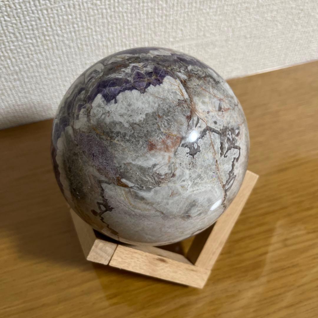 【天然石】ケープアメジスト ドリームアメジスト 丸玉 スフィア 大玉