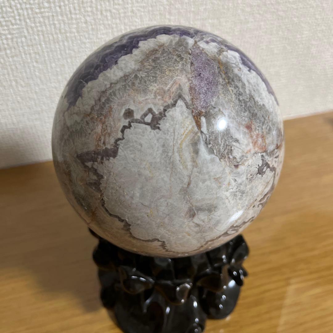 【天然石】ケープアメジスト ドリームアメジスト 丸玉 スフィア 大玉