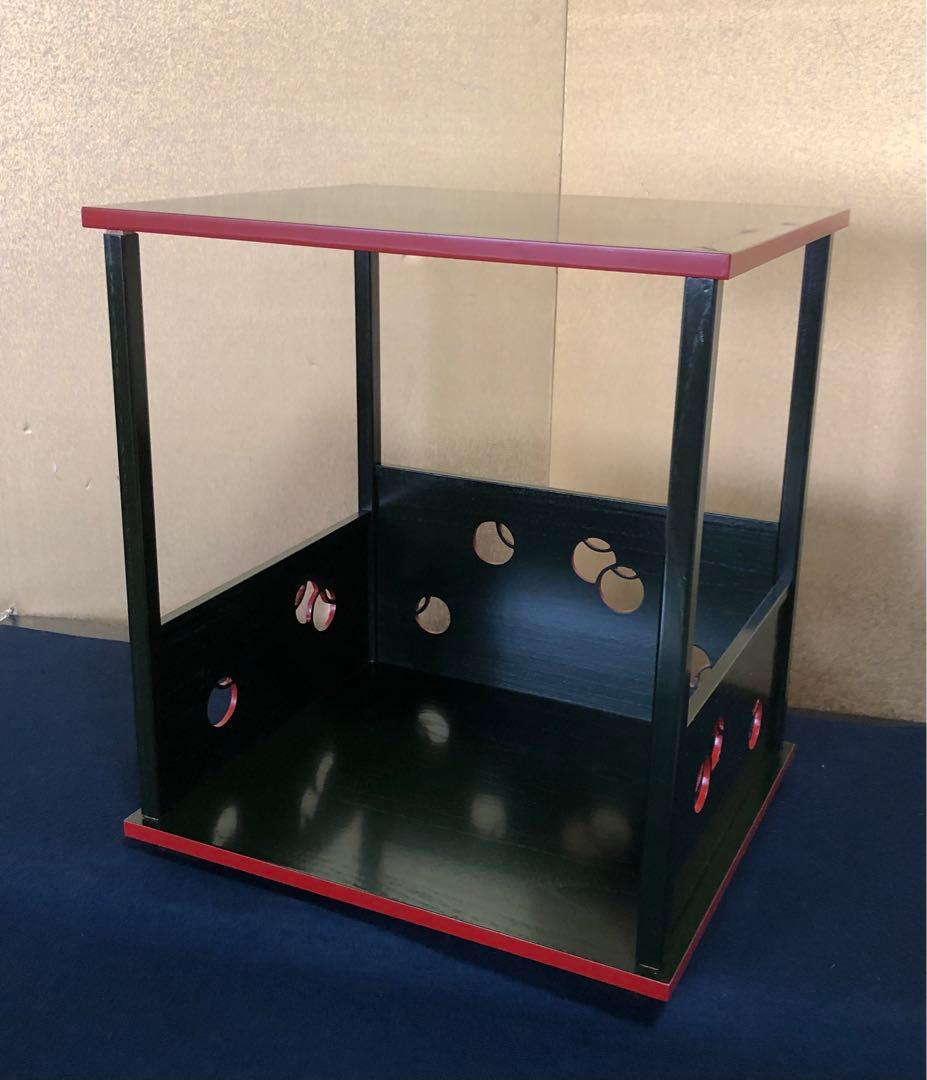 割引❗️《レ》茶道具 青漆 つぼつぼ棚 組立式 元箱　251111う6