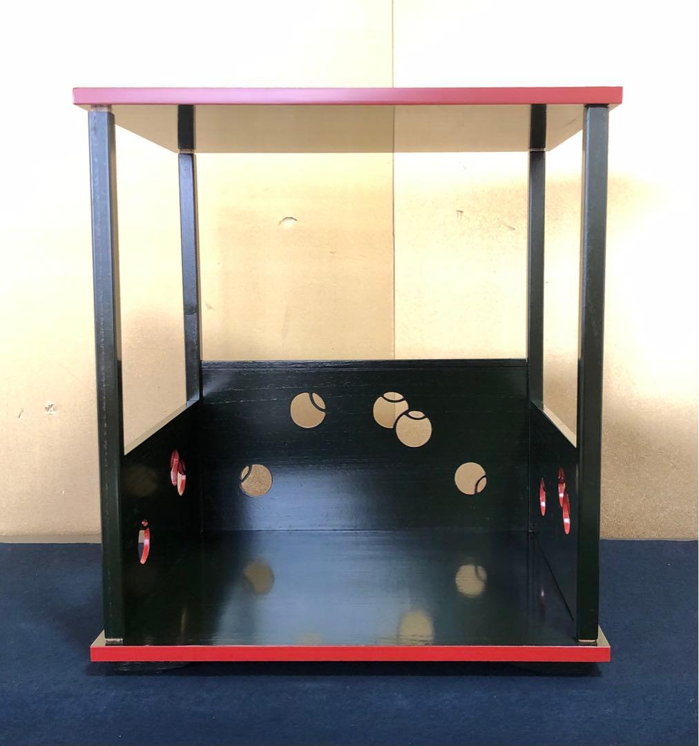 割引❗️《レ》茶道具 青漆 つぼつぼ棚 組立式 元箱　251111う6