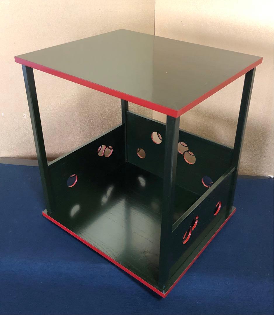 割引❗️《レ》茶道具 青漆 つぼつぼ棚 組立式 元箱　251111う6