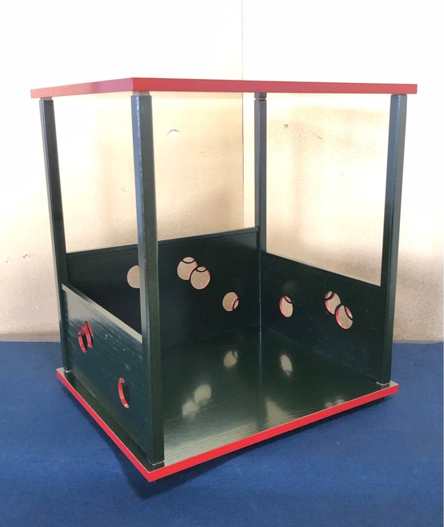 割引❗️《レ》茶道具 青漆 つぼつぼ棚 組立式 元箱　251111う6