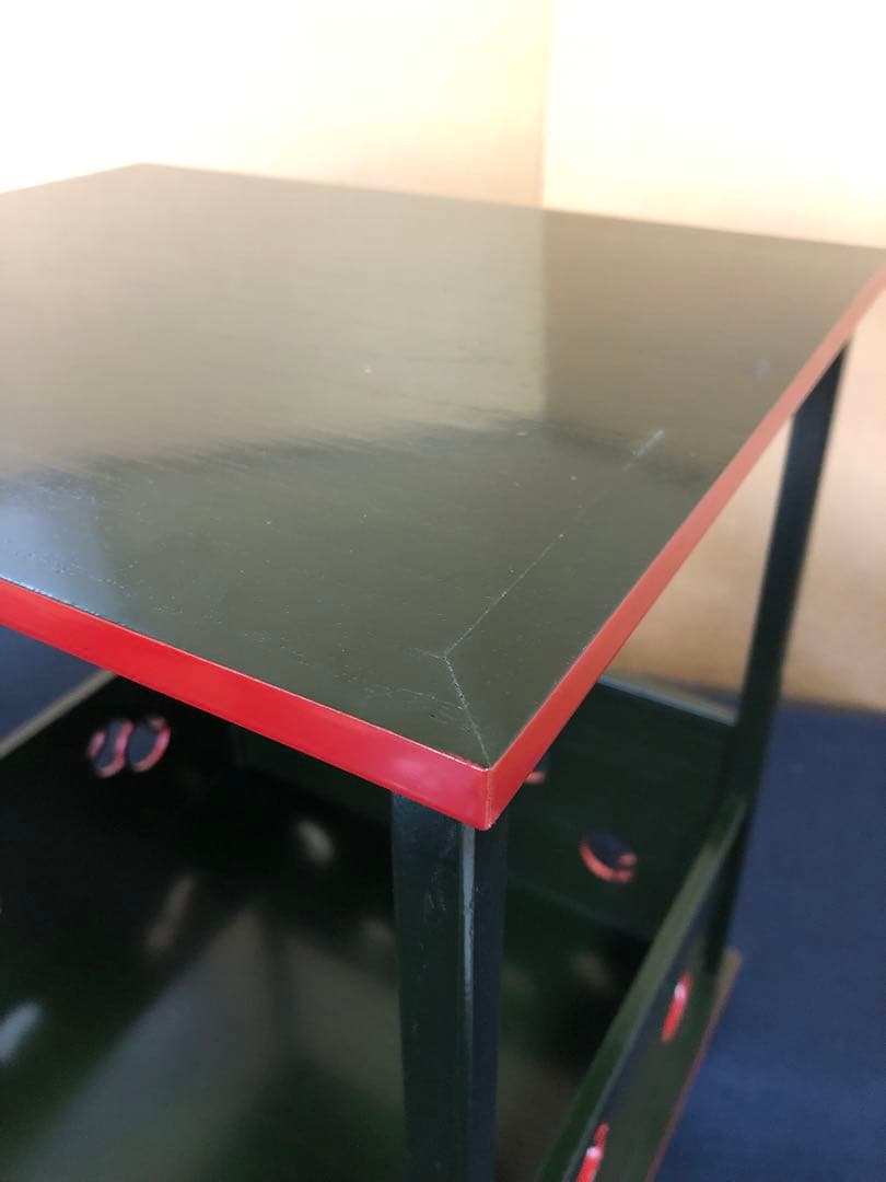 割引❗️《レ》茶道具 青漆 つぼつぼ棚 組立式 元箱　251111う6