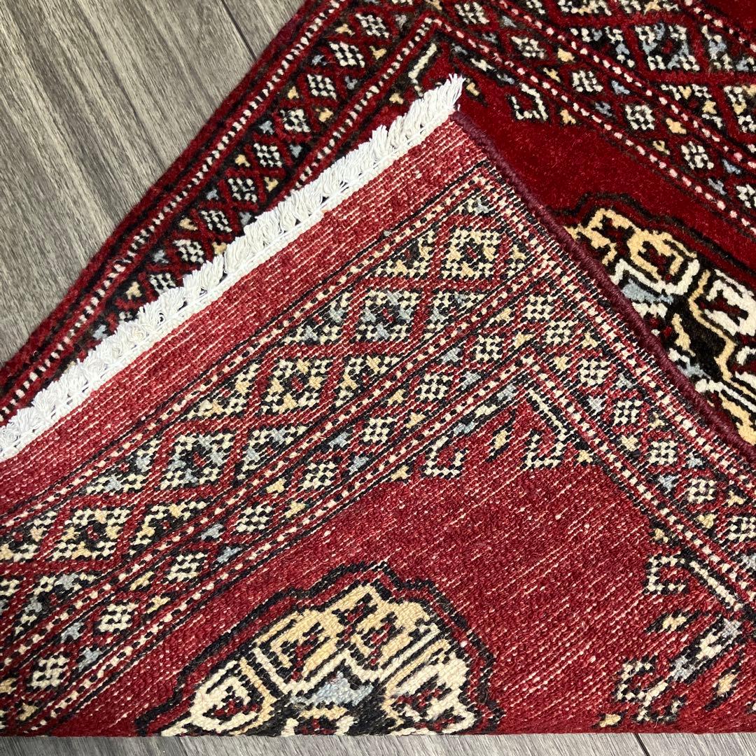 61cmx46cmミニラグ手織り絨毯パキスタン絨毯Bukhara rug - メルカリ