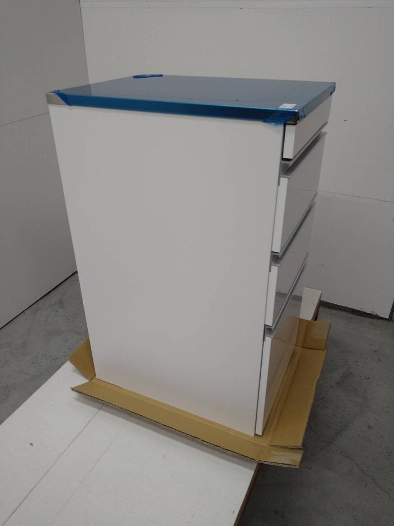 6128 ステンレス天板シンクサイド収納庫3段　幅400