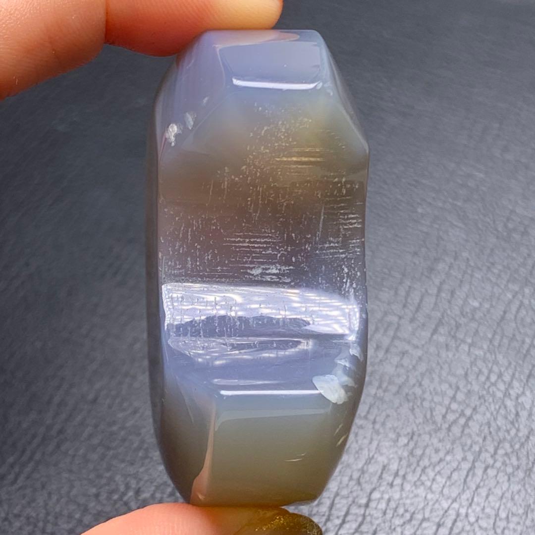 0606169  天然瑪瑙水晶共生月型