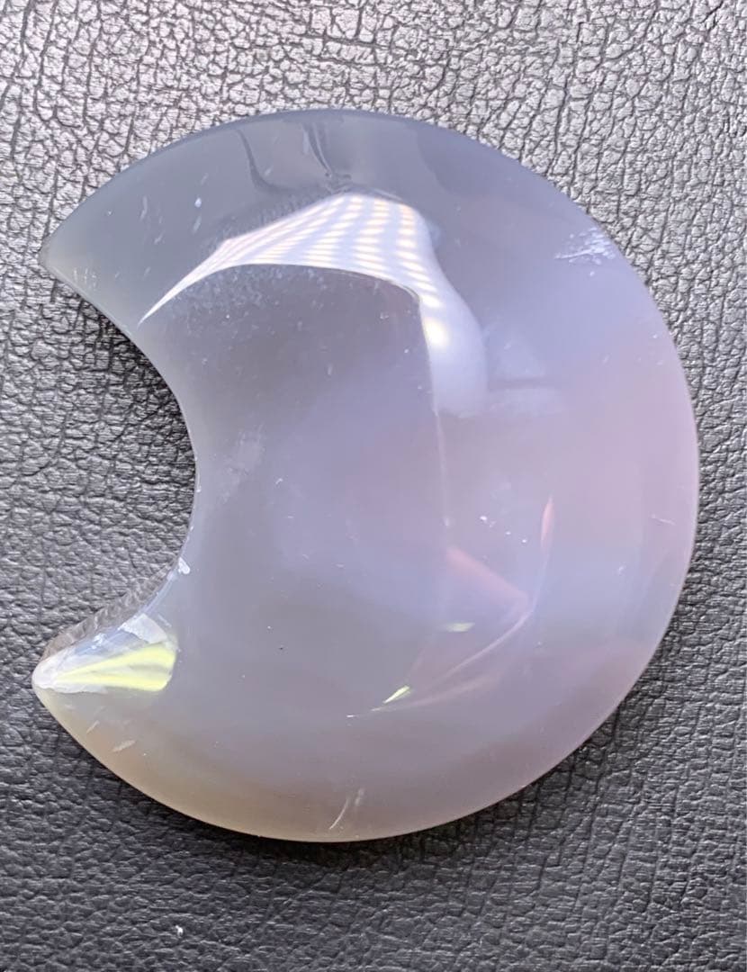 0606169  天然瑪瑙水晶共生月型