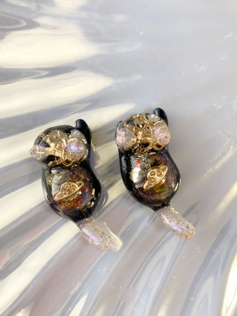 ammyu 様 お取り置き【No.85】☆GALAXY☆じゃれ猫 チャーム