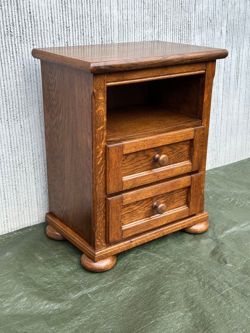 【サイドチェスト】ROMANIA　木製　丸足　オープンチェスト　花台　収納