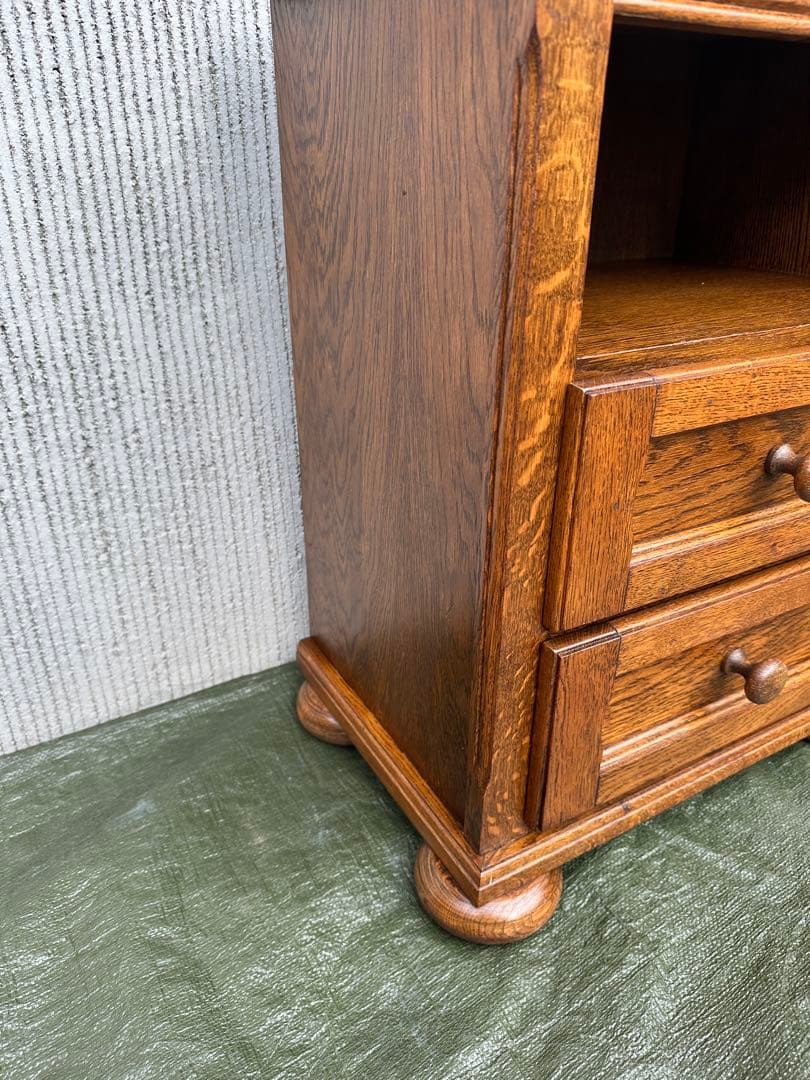 【サイドチェスト】ROMANIA　木製　丸足　オープンチェスト　花台　収納