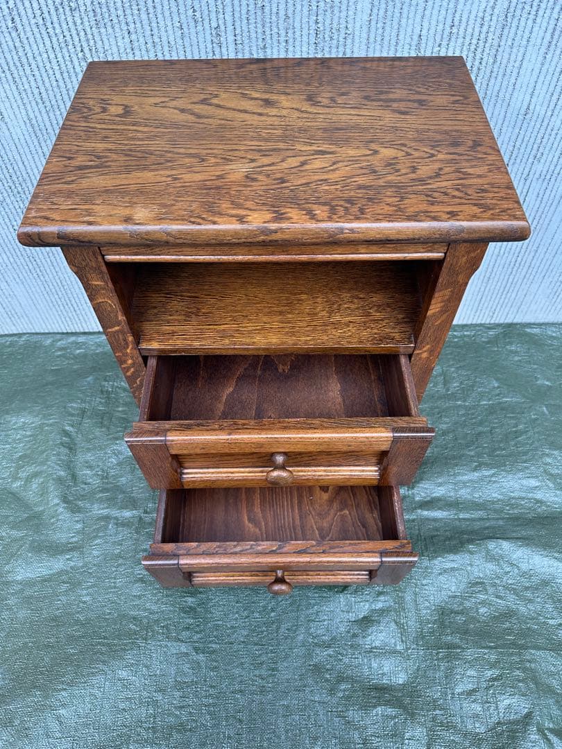 【サイドチェスト】ROMANIA　木製　丸足　オープンチェスト　花台　収納