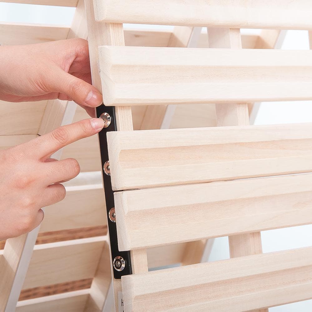 すのこベッド　折りたたみ　天然桐　二つ折り　ベッドフレーム　木製2折桐木床 S