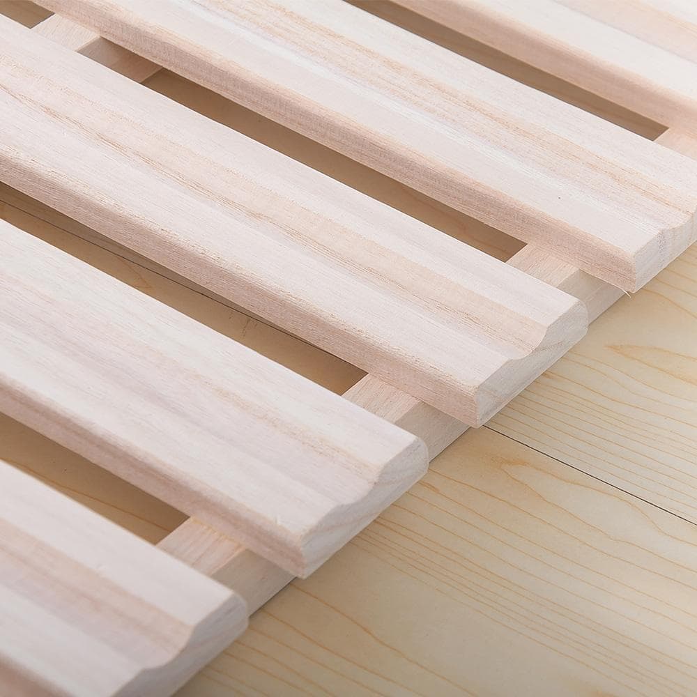 すのこベッド　折りたたみ　天然桐　二つ折り　ベッドフレーム　木製2折桐木床 S