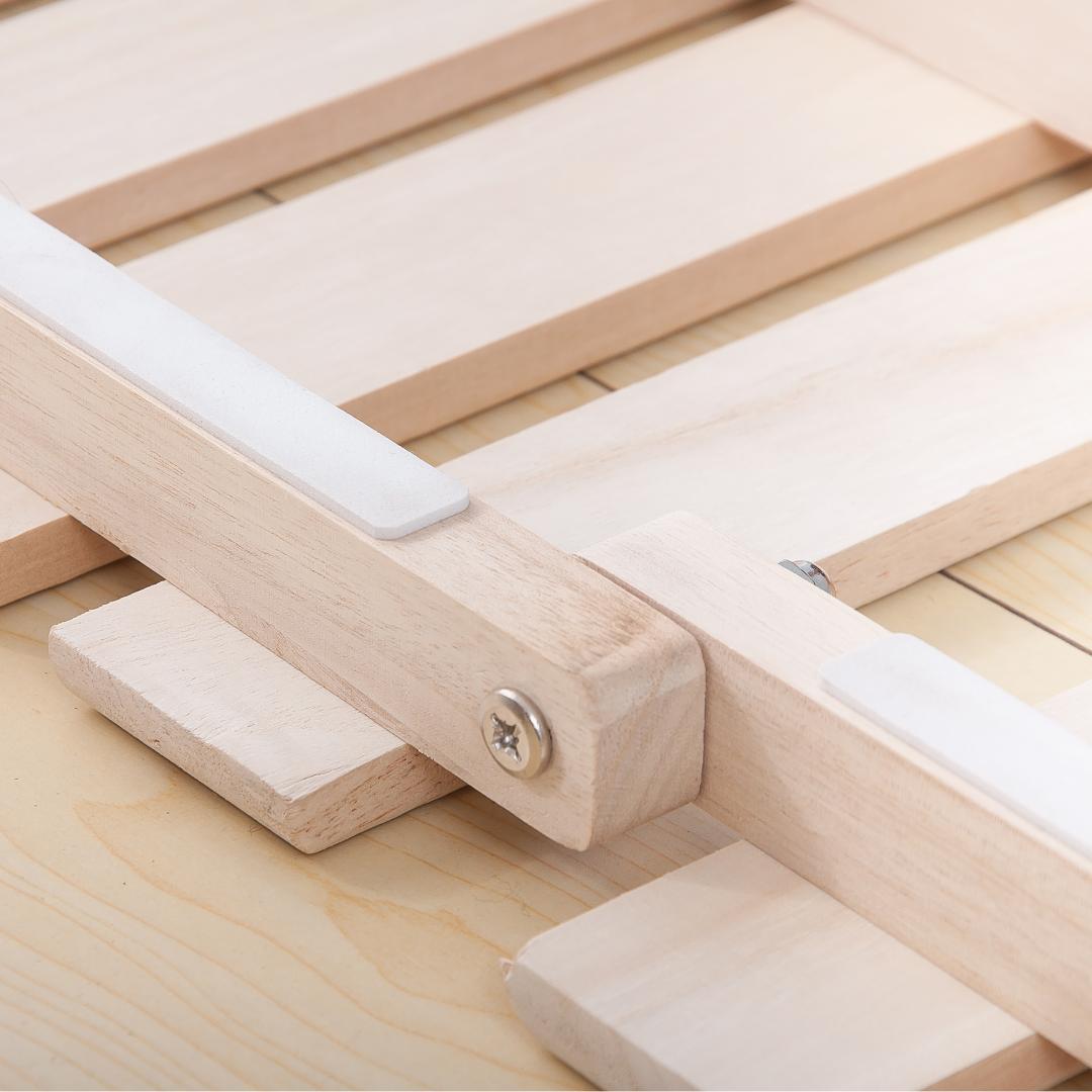 すのこベッド　折りたたみ　天然桐　二つ折り　ベッドフレーム　木製2折桐木床 S