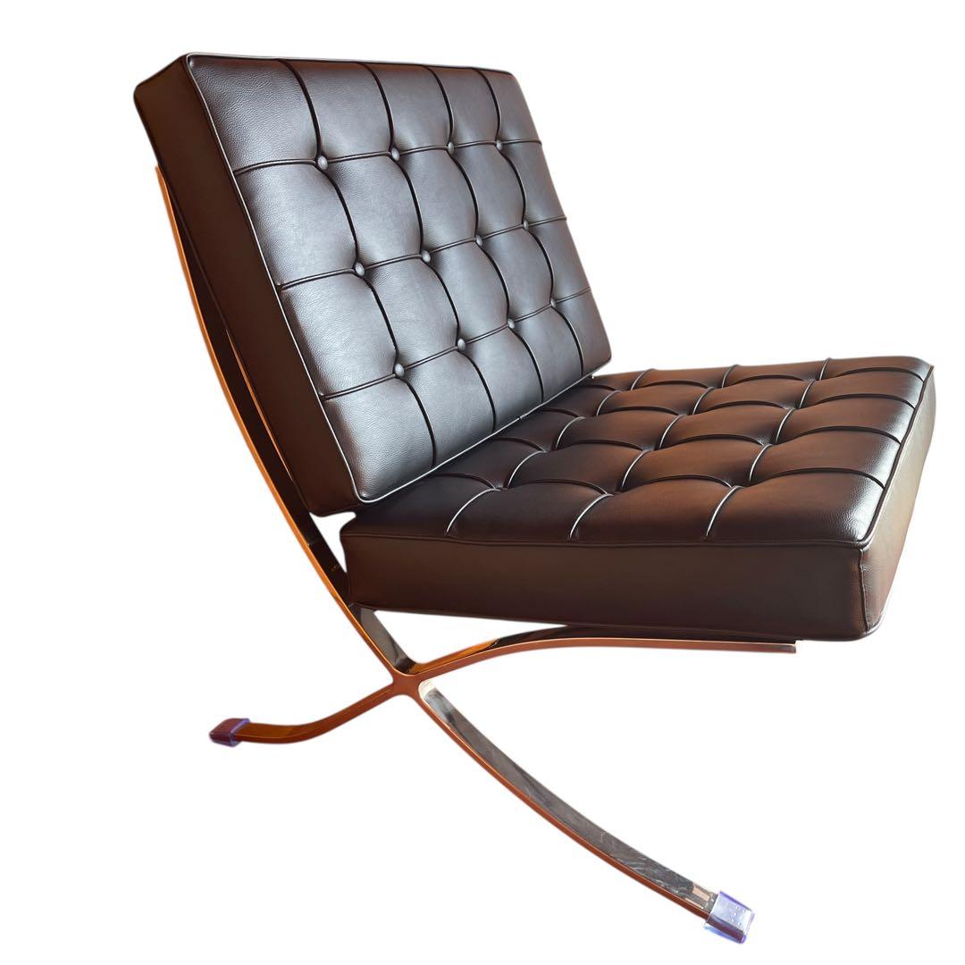 【ほぼ新品】バルセロナチェア オットマン付き リプロダクト品