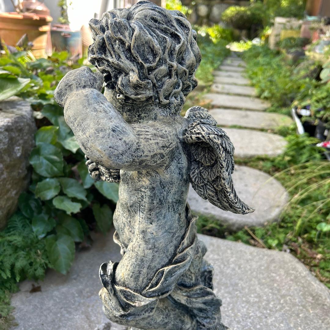 大型ガーデンオーナメント　オブジェ　元気なケルビム　新品未使用保管品