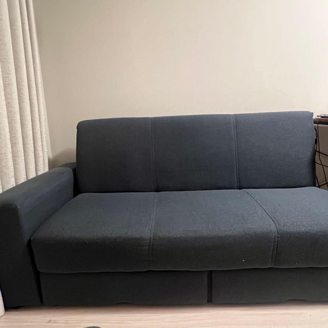 ネイビー 3人掛けソファ