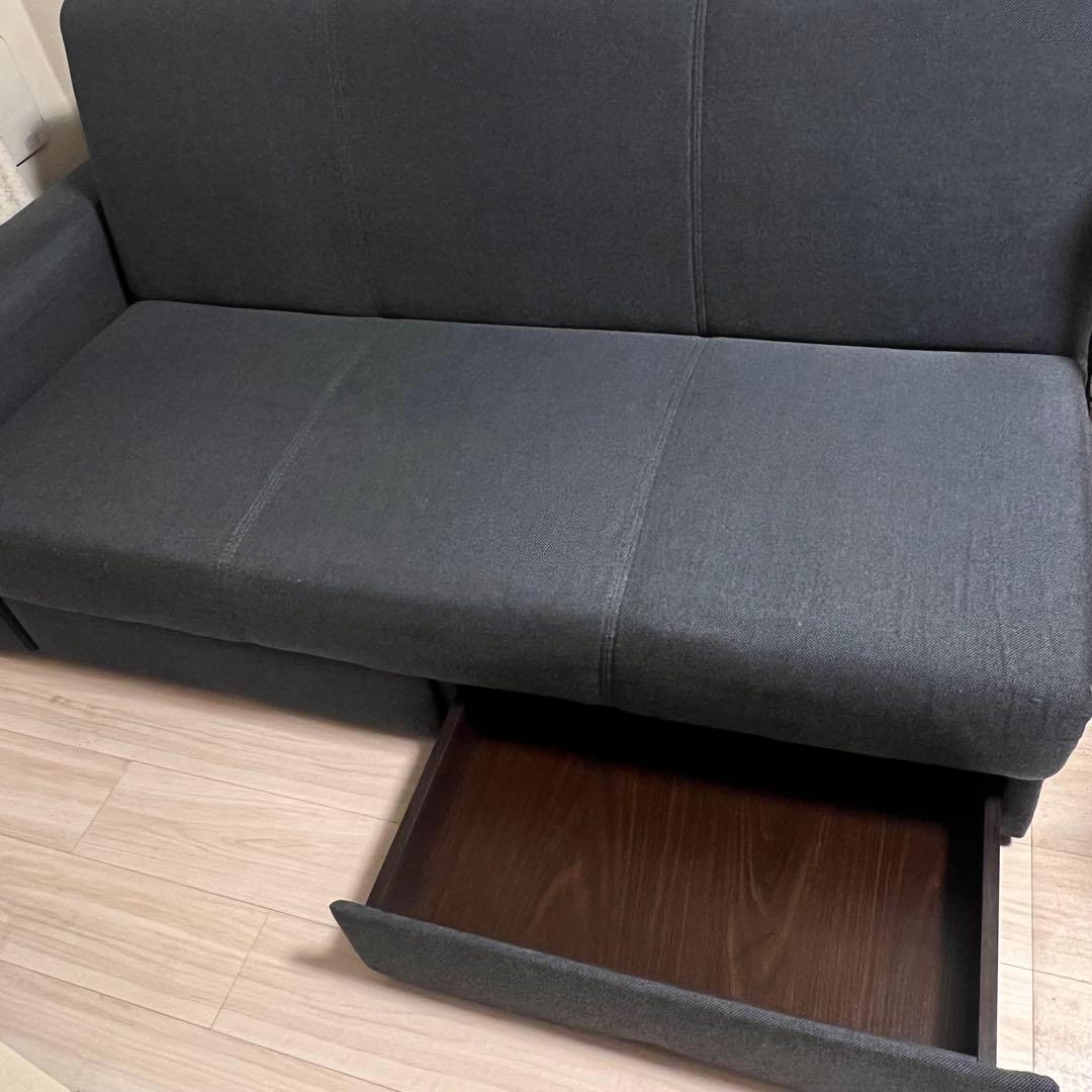 ネイビー 3人掛けソファ