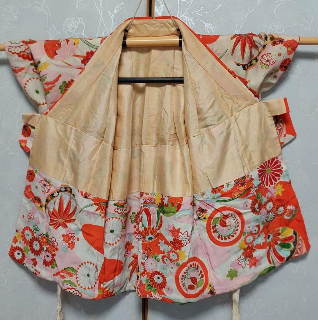 NA341アンティーク子供着物正絹七五三着丈66センチ裄丈39センチ