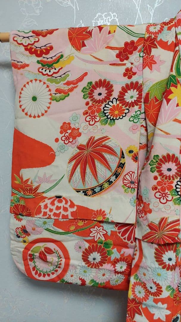 NA341アンティーク子供着物正絹七五三着丈66センチ裄丈39センチ