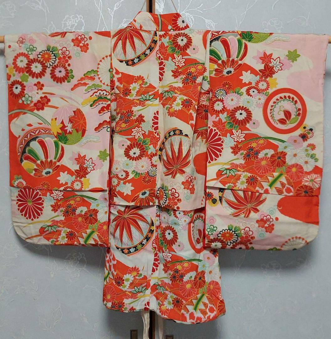 NA341アンティーク子供着物正絹七五三着丈66センチ裄丈39センチ