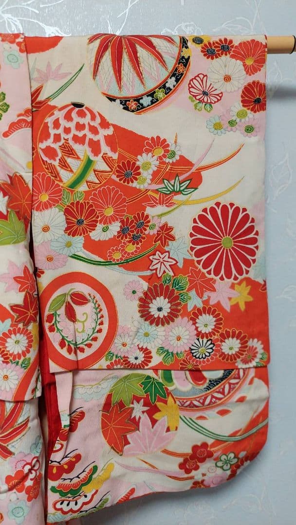 NA341アンティーク子供着物正絹七五三着丈66センチ裄丈39センチ