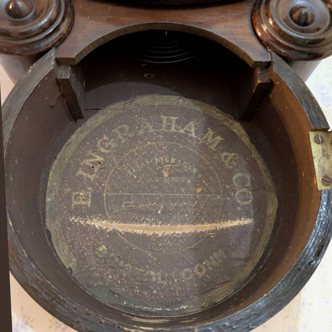 イングラハム掛時計 アンティーク掛時計 古時計 本四丸 ダルマ掛時計