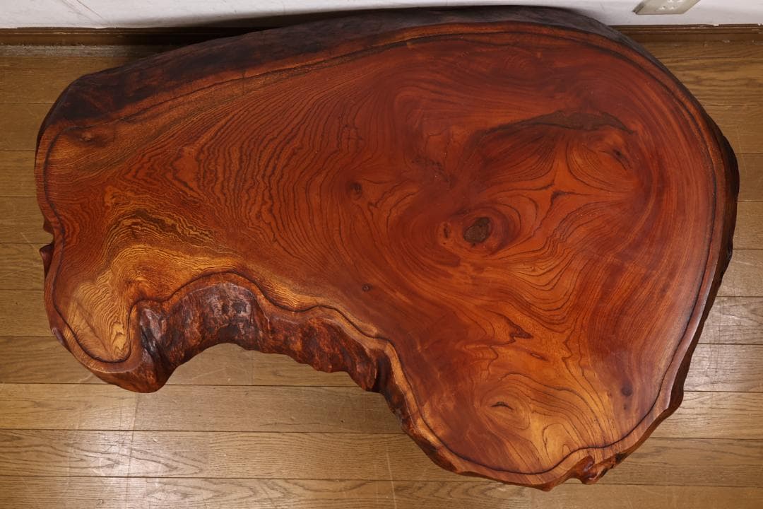 lemac　欅製　ちゃぶ台　テーブル　飾台　天板厚5.5㎝ BJ231