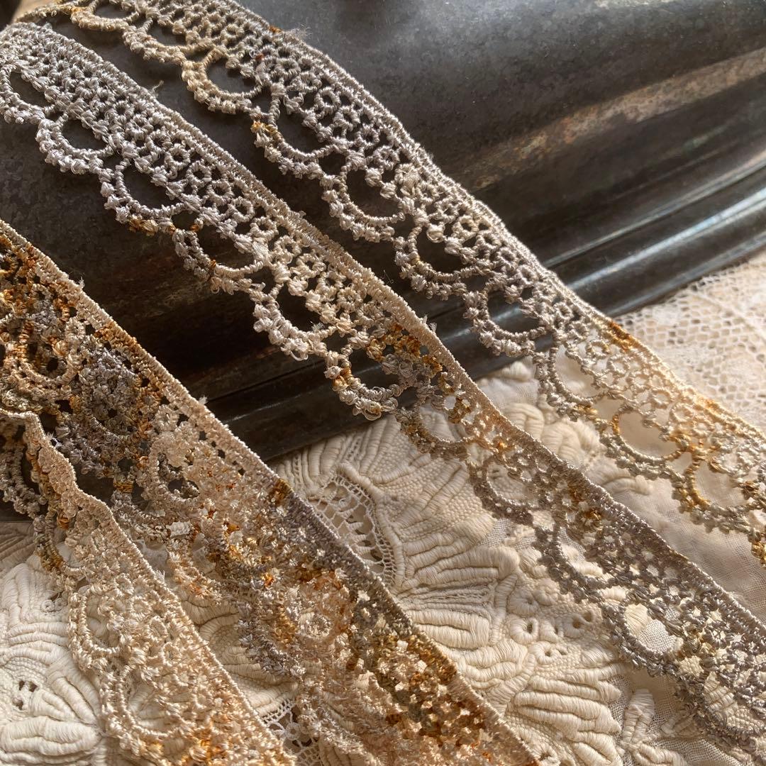 ジャンクジャーナル素材☆錆染細めケミカルレース2メートル380 - メルカリ