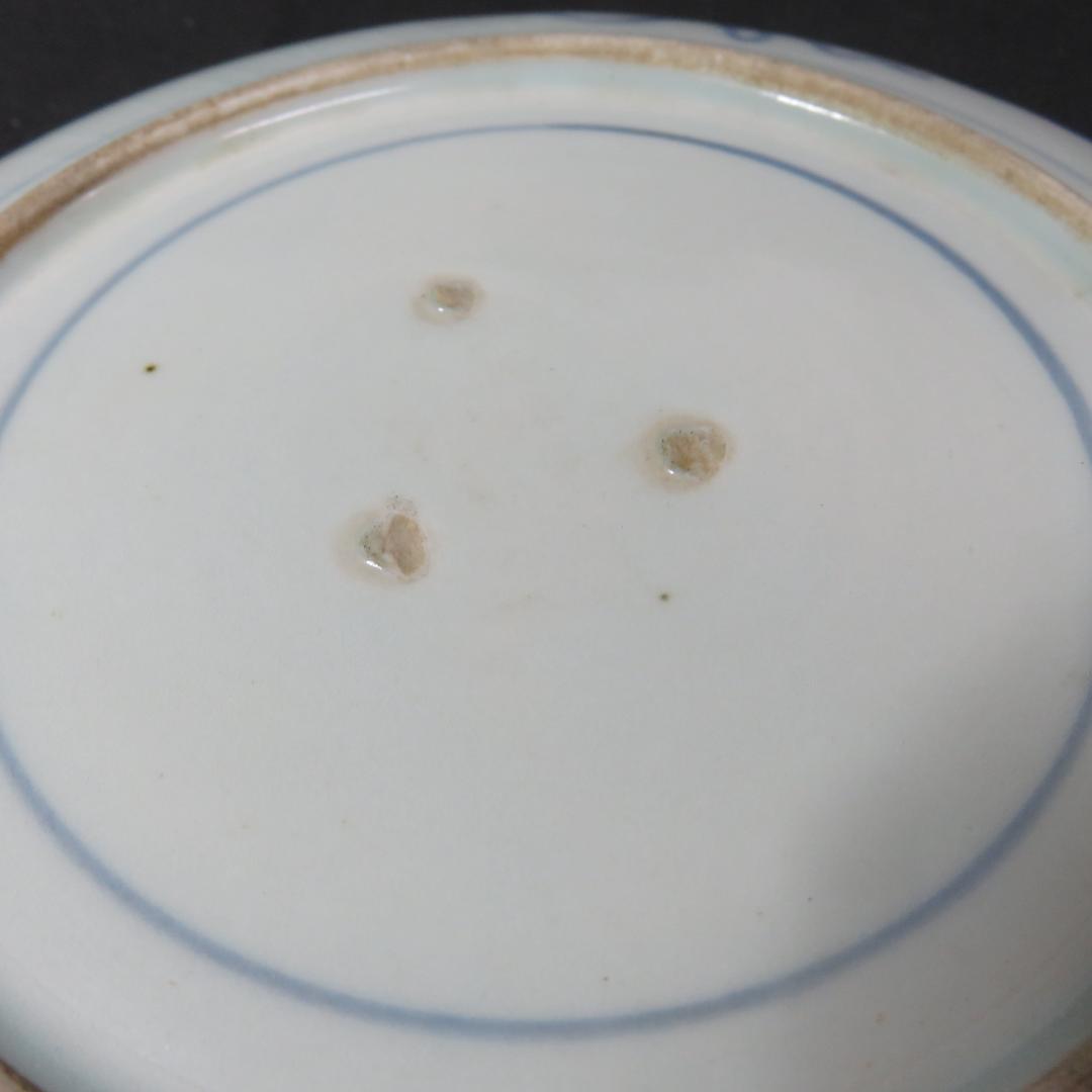 古伊万里 中皿 染付 4枚 甘手 蛤チップ 歪み 貫入 獅子 江戸 - メルカリ