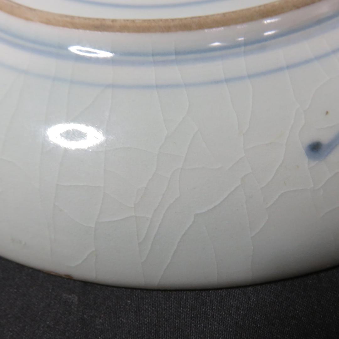 古伊万里 中皿 染付 4枚 甘手 蛤チップ 歪み 貫入 獅子 江戸 - メルカリ