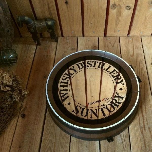 ヴィンテージ未使用*非売品*サントリー オールド*樽型ミラー ケース*鏡