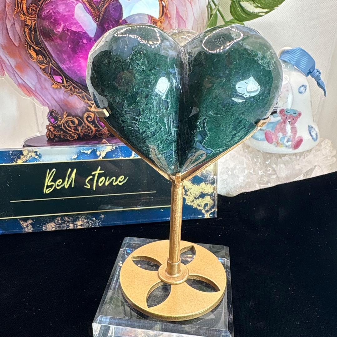 桃ハート♡モスアゲート♡No.2566