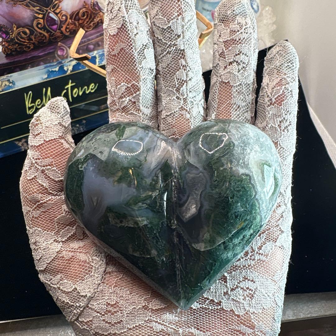 桃ハート♡モスアゲート♡No.2566