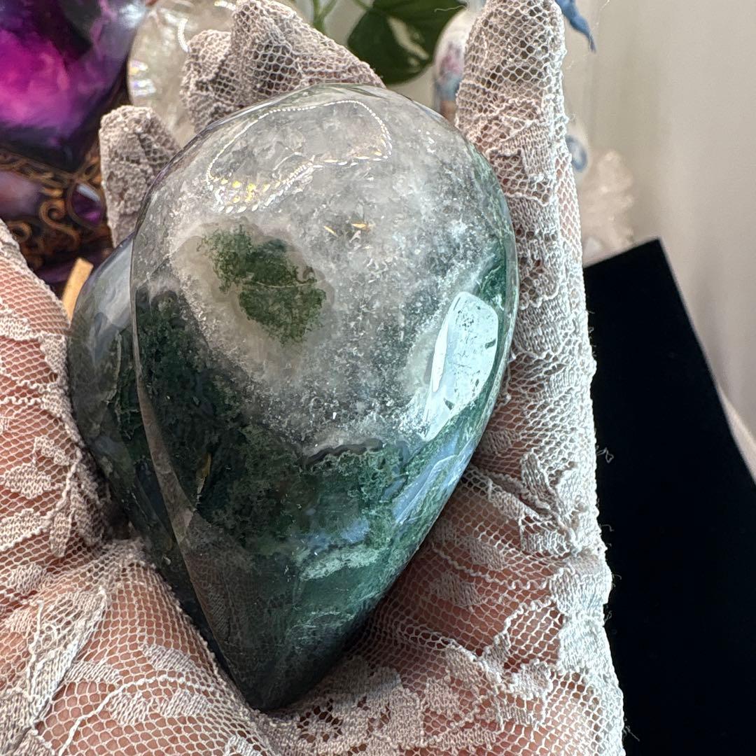 桃ハート♡モスアゲート♡No.2566