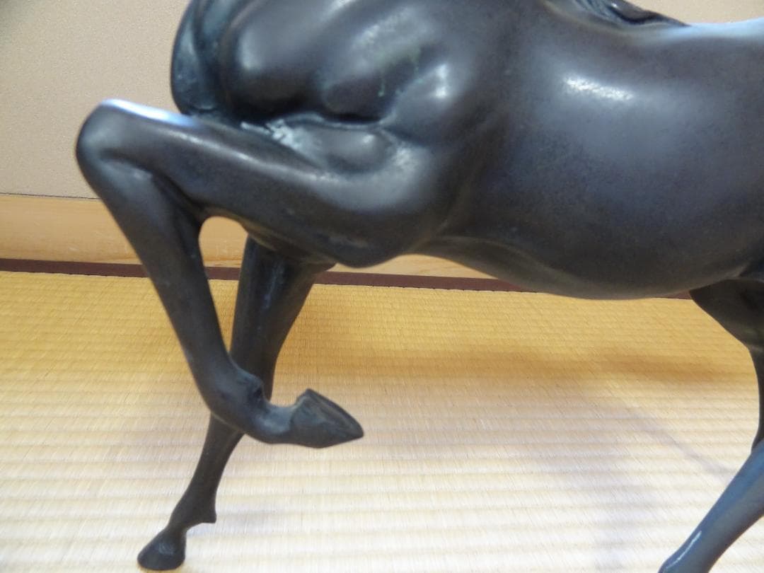 かとちゃん　真鍮製　中島宏作　馬　ブロンズ像在銘　オブジェ　重量9.9㎏