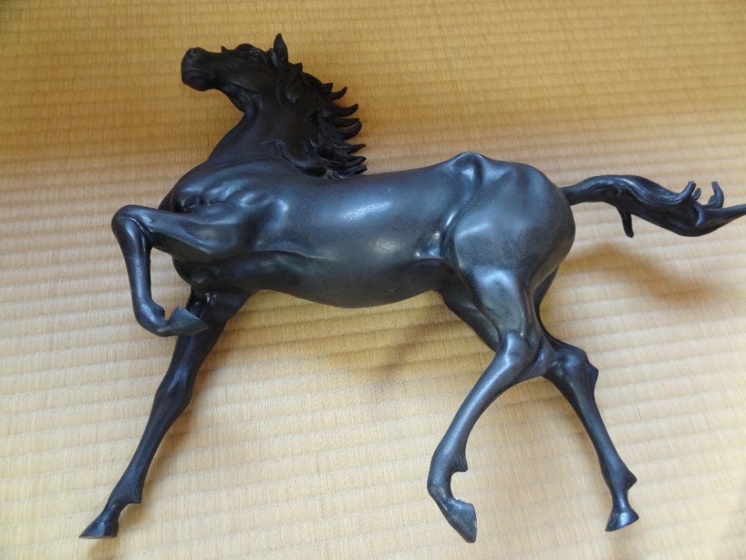 かとちゃん　真鍮製　中島宏作　馬　ブロンズ像在銘　オブジェ　重量9.9㎏