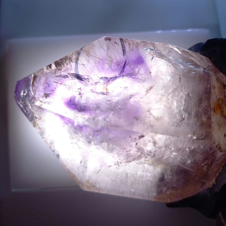 水入りスーパーセブン原石◼️水晶原石◼️台座付　B