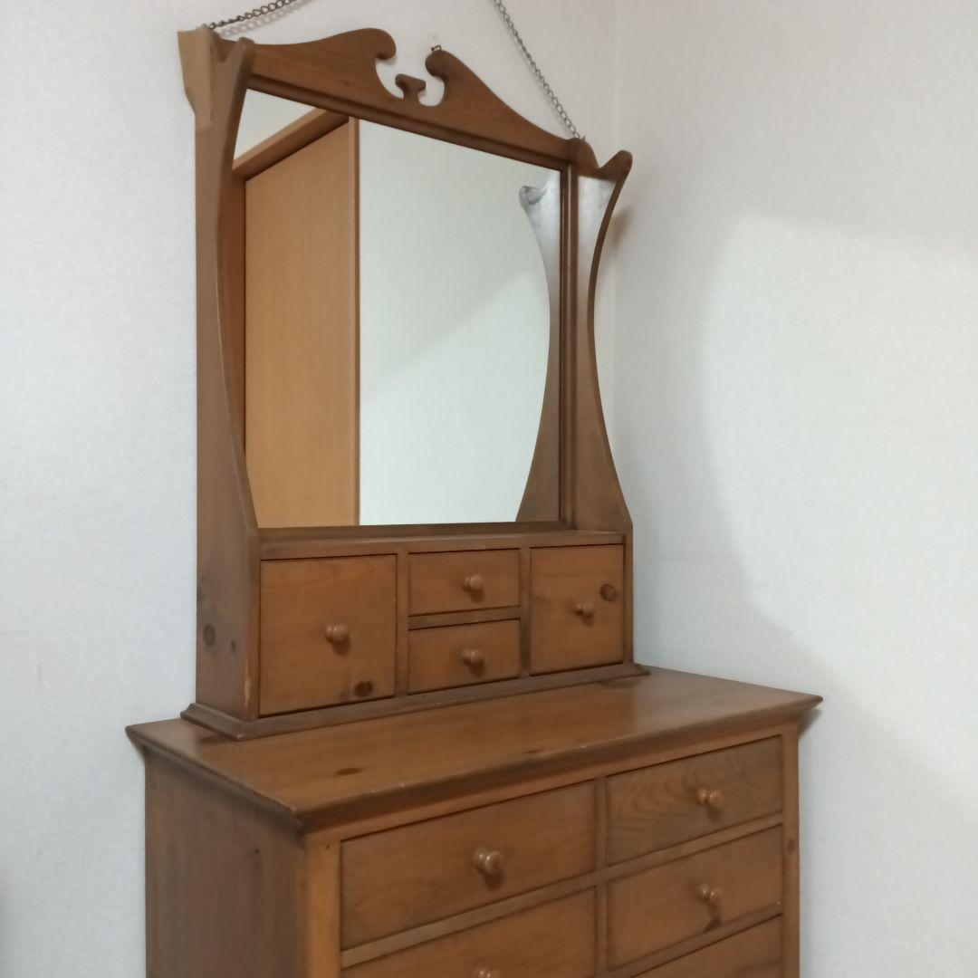 木製ブラウンドレッサー・鏡台