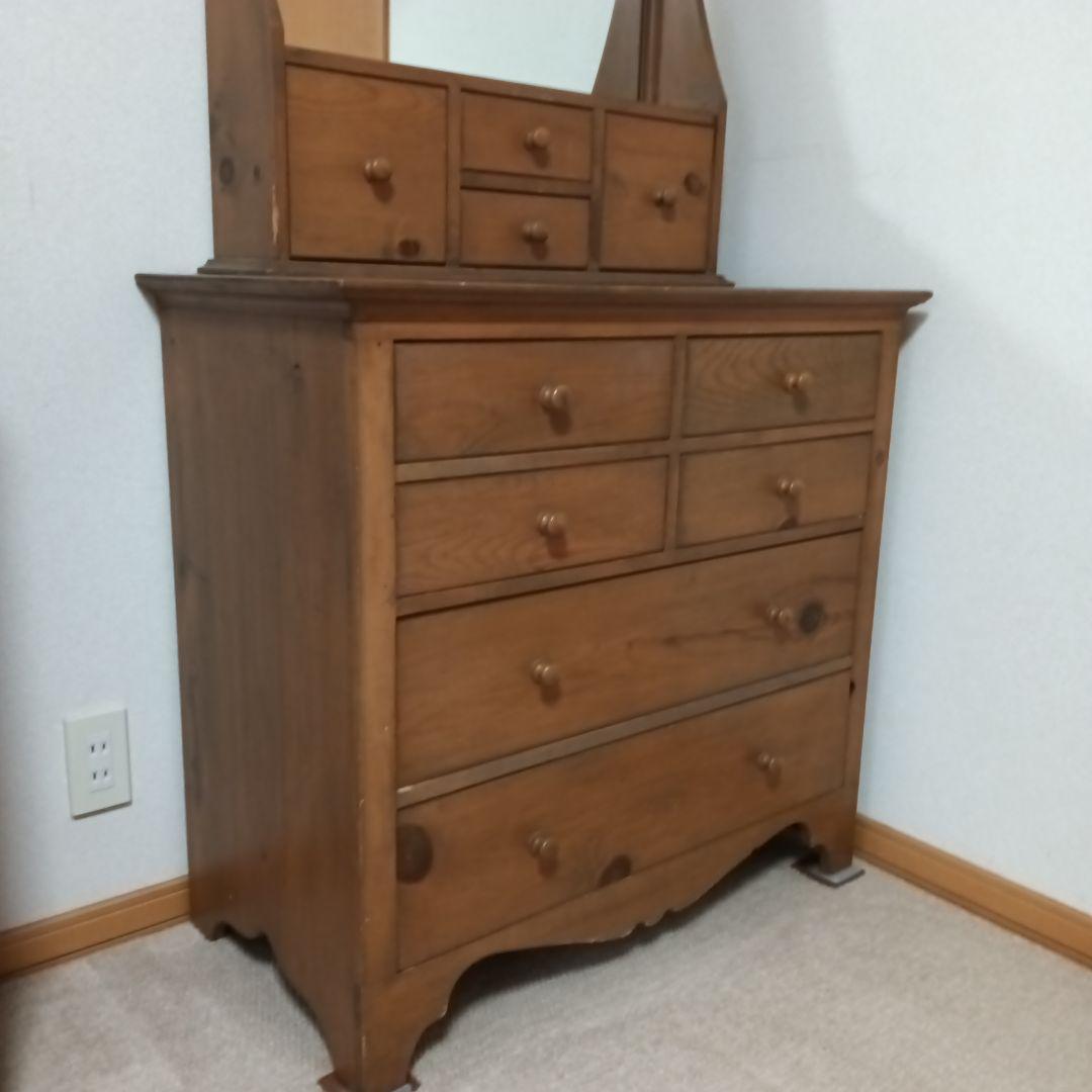 木製ブラウンドレッサー・鏡台