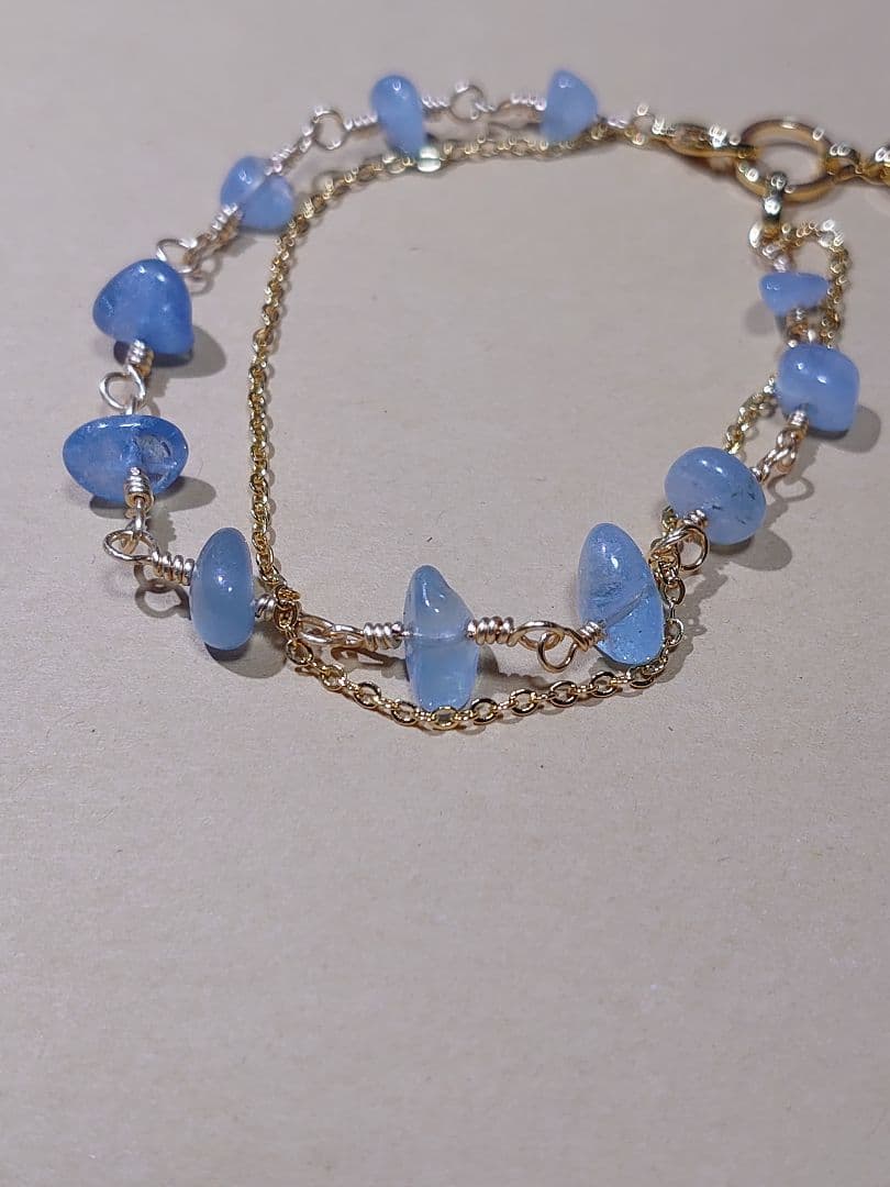 詳細ご確認用頁　アクアマリン ブレスレット