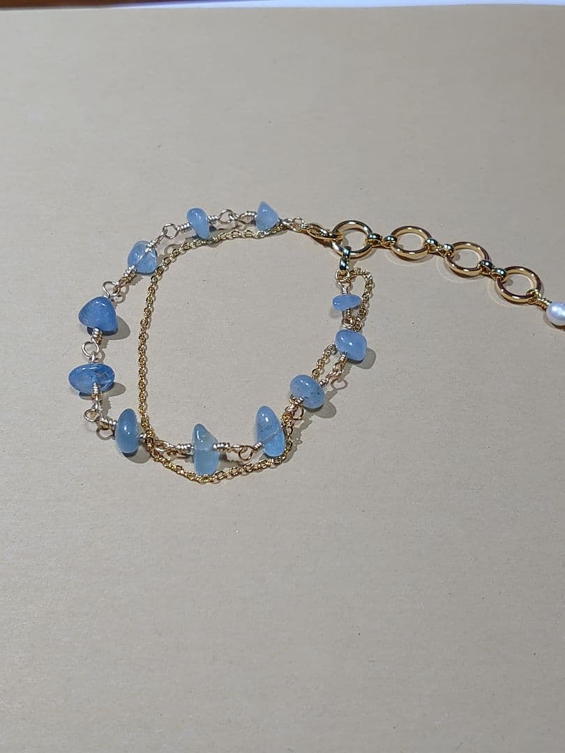 詳細ご確認用頁　アクアマリン ブレスレット