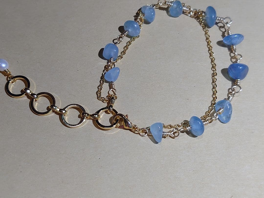 詳細ご確認用頁　アクアマリン ブレスレット